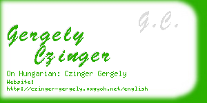 gergely czinger business card